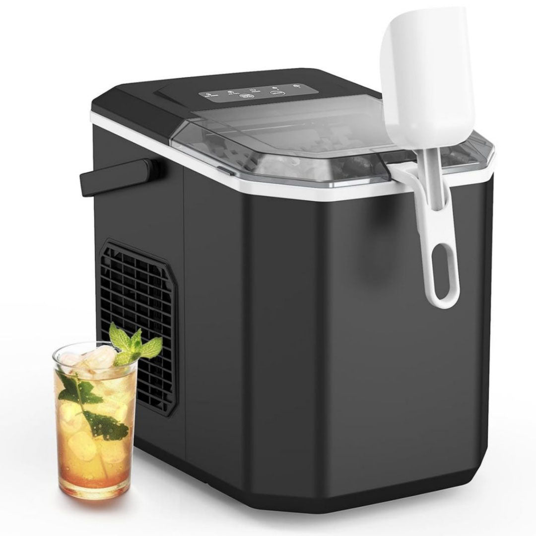 Machine a glacons en acier inoxydable pour cuisine noir