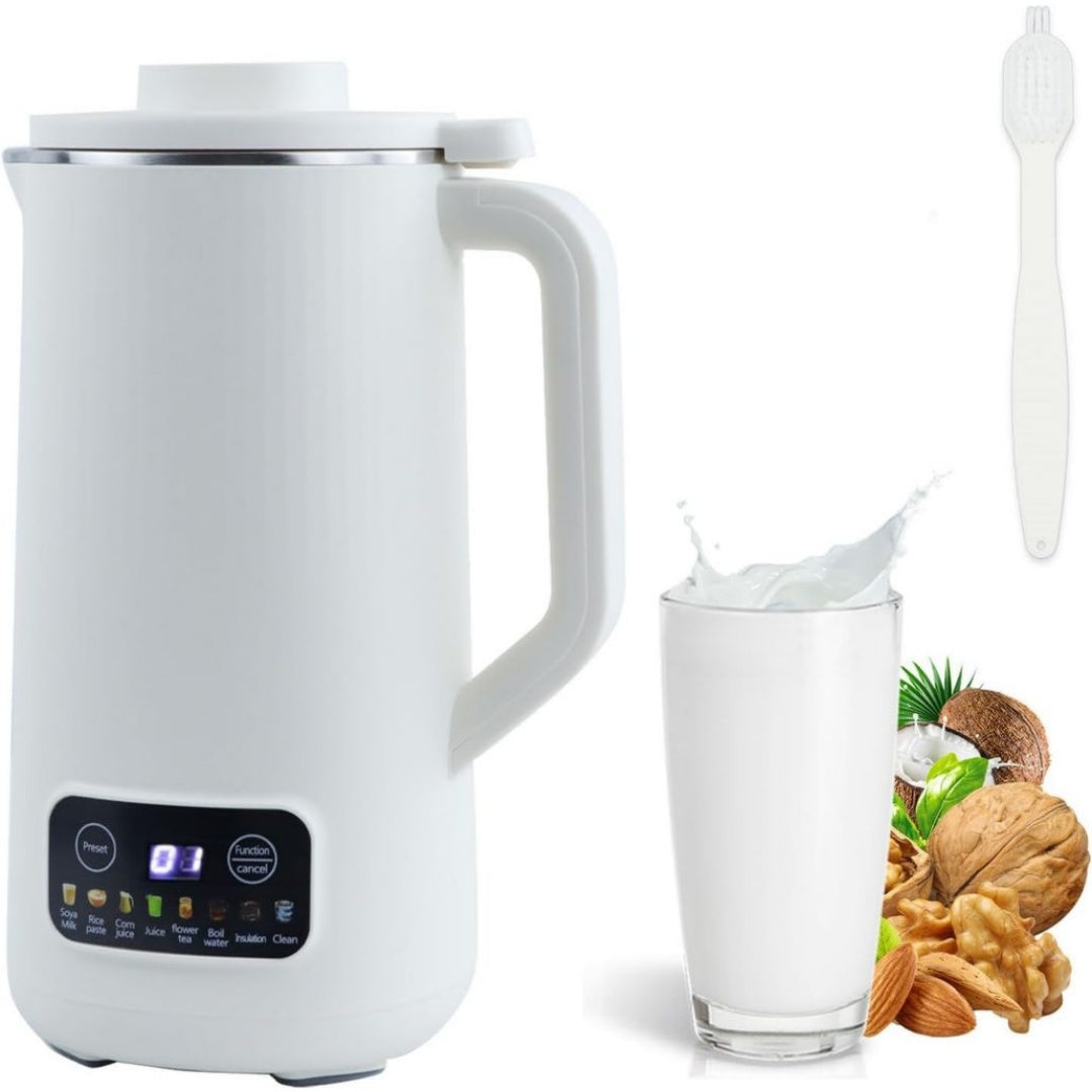 Blender chauffant et machine a soupe en verre trempe 1200 w 5 l blanc