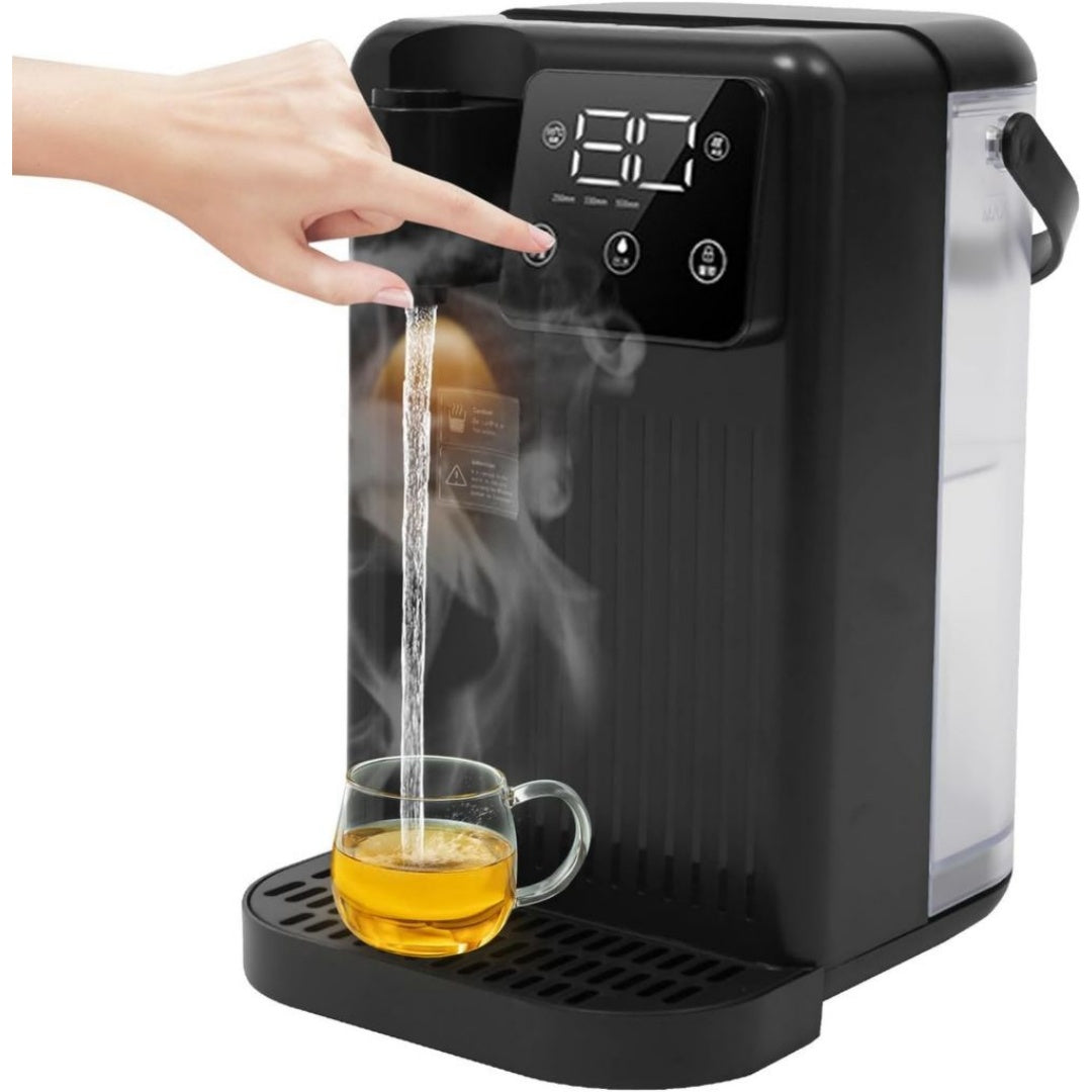 Distributeur d'eau chaude en bambou 1800 w 6 l noir