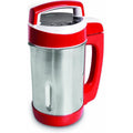 Blender chauffant et machine a soupe rouge en verre trempe 1500 w 3 l